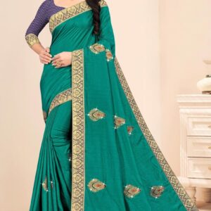 Art Silk Designer Lace Work Saree