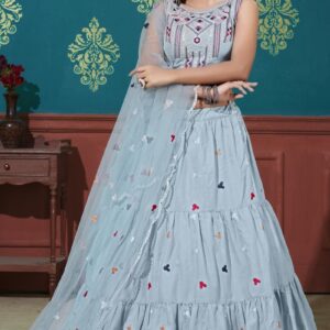 Cotton Fabric Embroidered Lehenga Choli