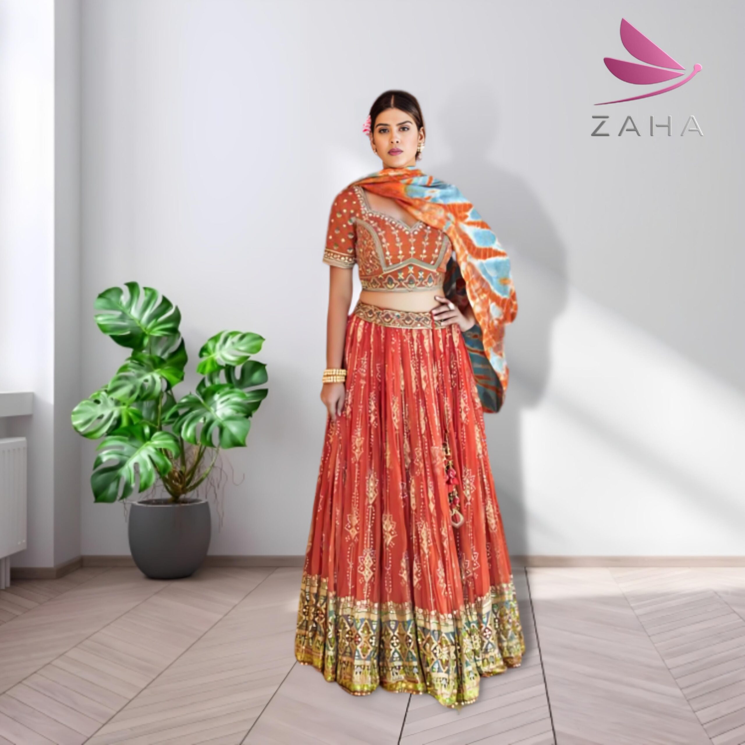 Innovative and Vivid Lehengas With Alluring Digital Print