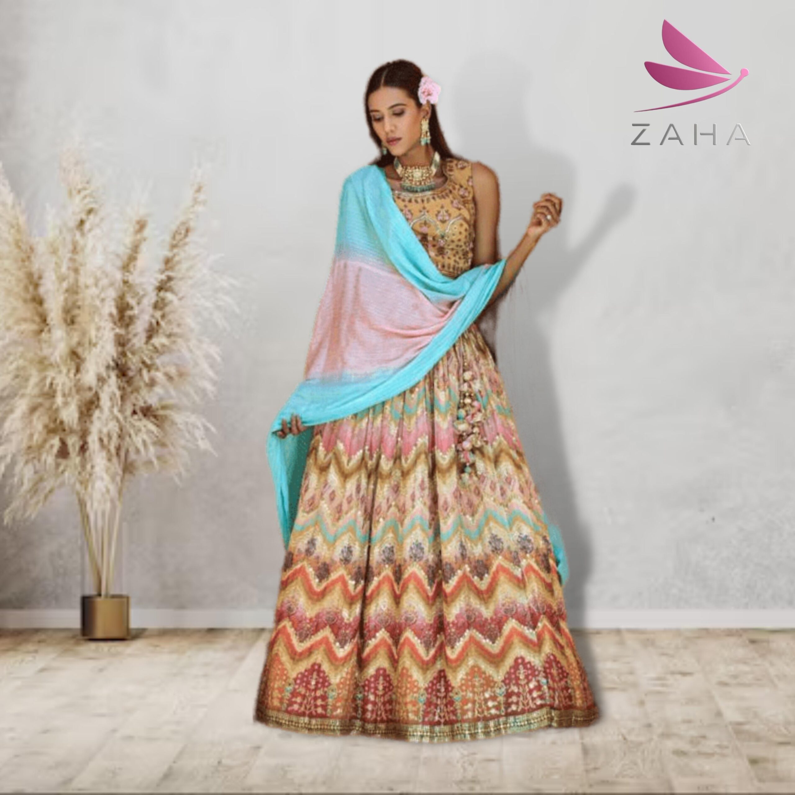 Innovative and Vivid Lehengas With Alluring Digital Print