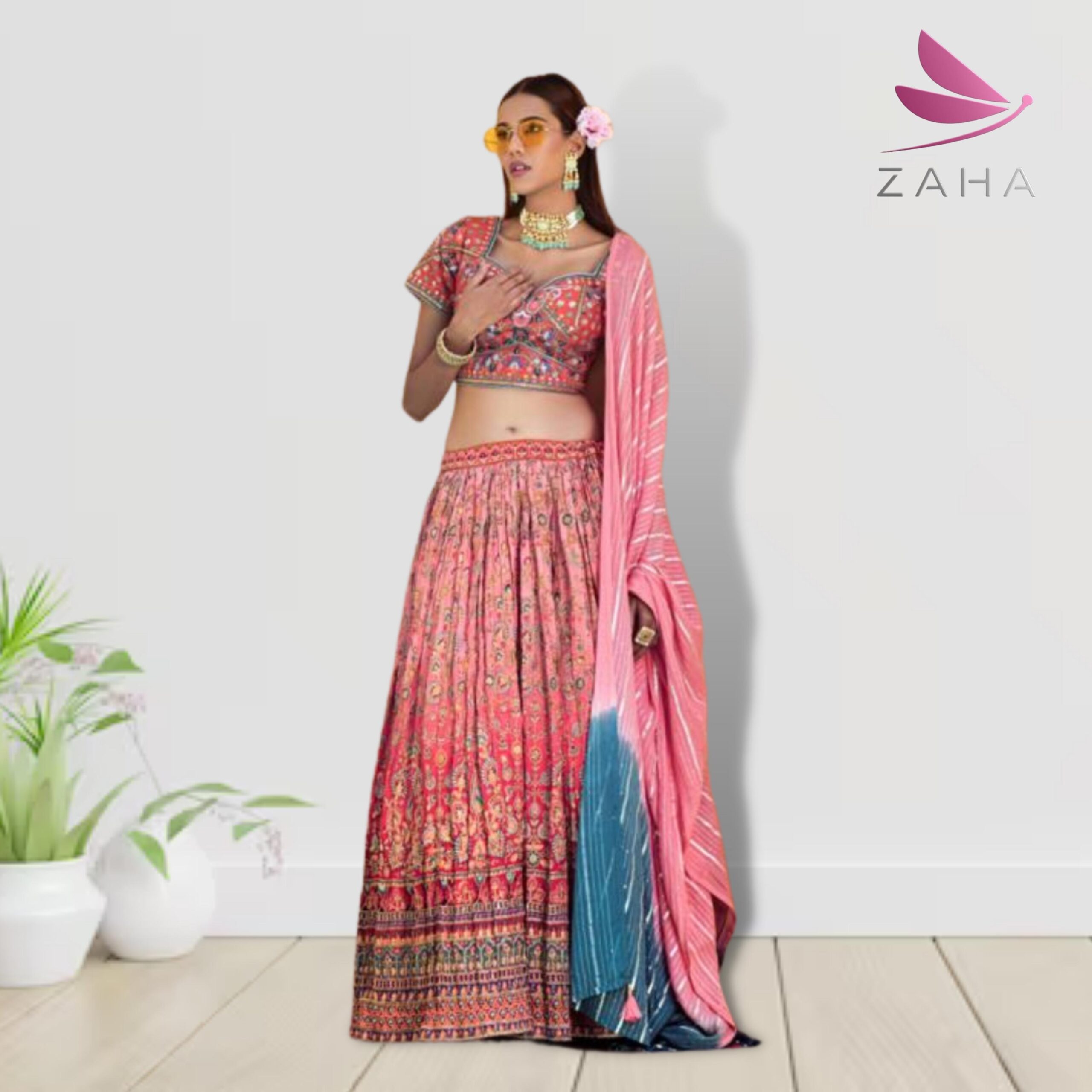 Innovative and Vivid Lehengas With Alluring Digital Print